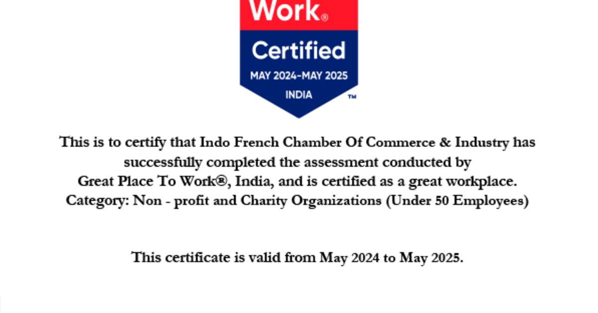 IFCCI  certified   as a  Great  Place  t...